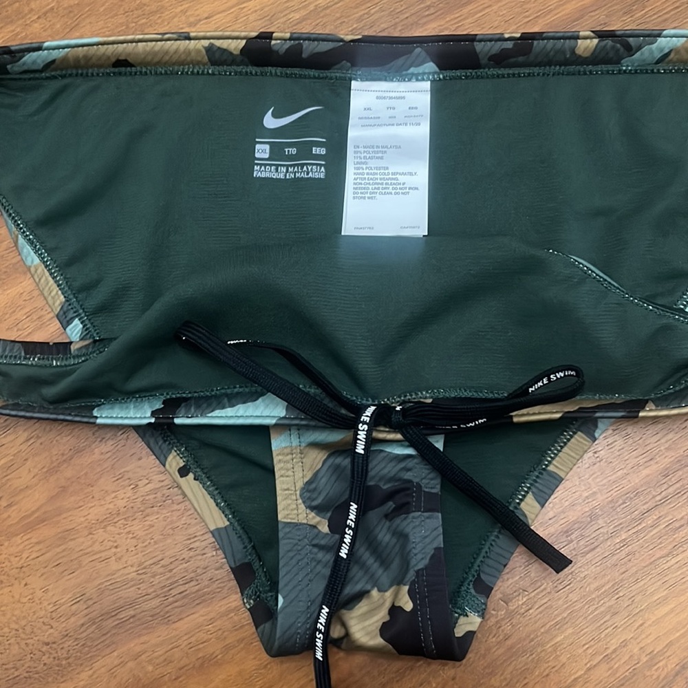 New Nike Camo Green Bikini Bottom size XXL - Picture 2 of 4